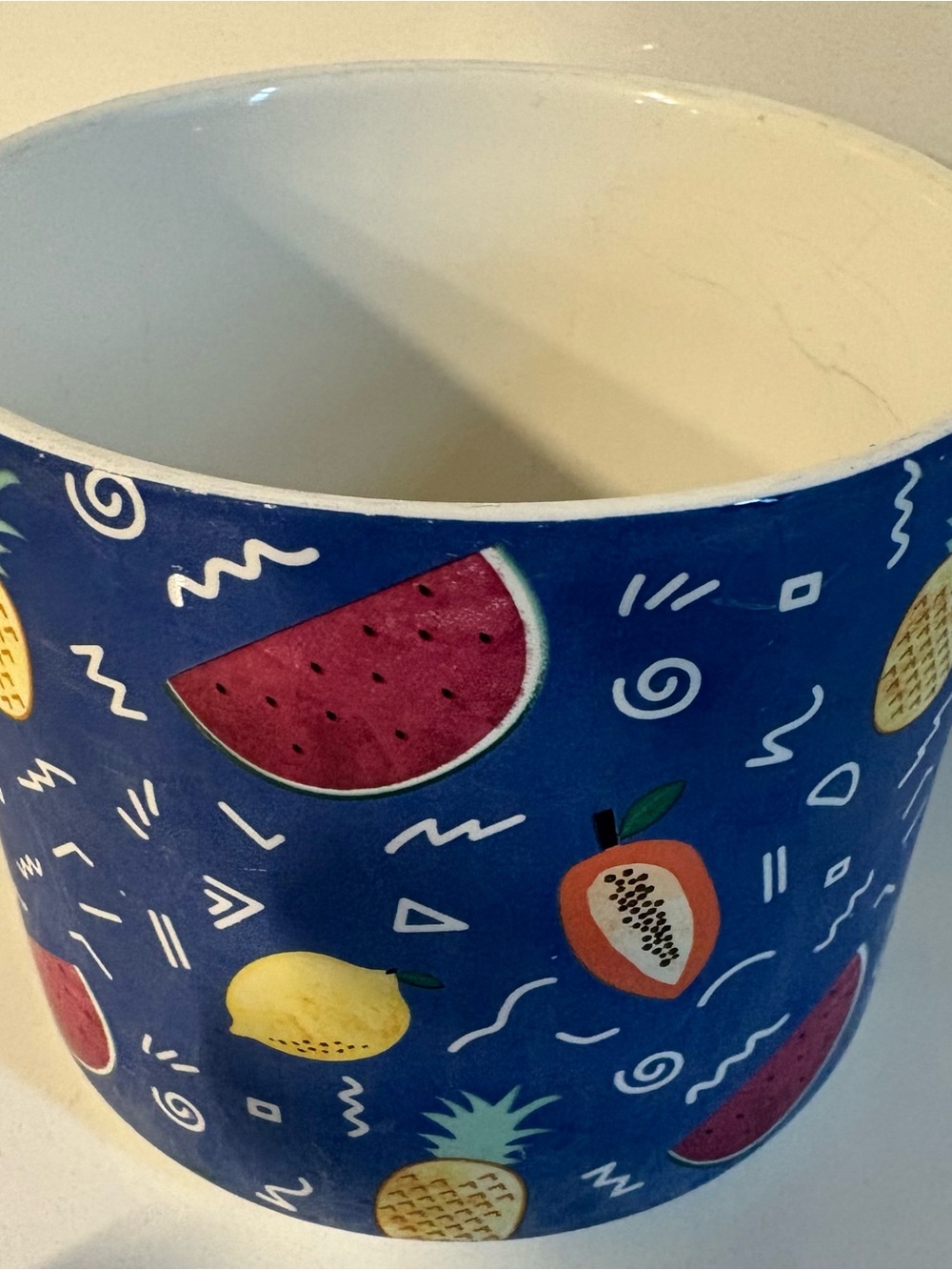 Danica Studio Fruit Party by Mady.  Ceramic Coffee Mug with fruit.